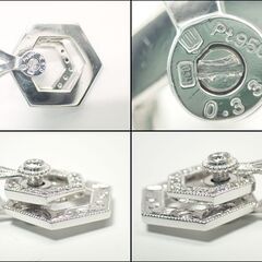 AA981 ウォルサム Pt950 ダイヤモンド ネックレストップ スウィングの画像