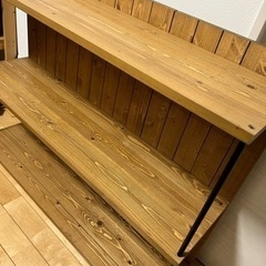 【木目】3段棚 120×30×83