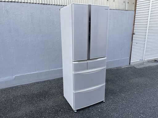★動作〇★ 冷蔵庫 Panasonic NR-F468T-N 2014年製 455L ハーモニーホワイト 5ドア 自動製氷 エコナビ ノンフロン 冷凍冷蔵庫 ECONAVI