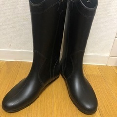 無印　黒　長靴　Lサイズ