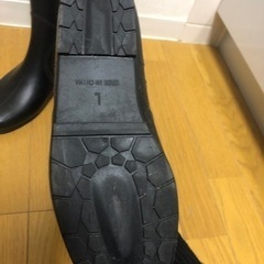 無印　黒　長靴　Lサイズの画像