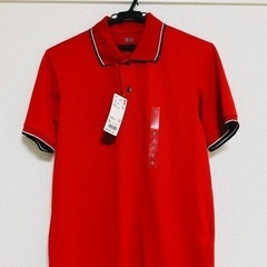 【決まりました】未使用UNIQLO メンズ赤ポロシャツ☆12月31日までに取りに来れる人！の画像