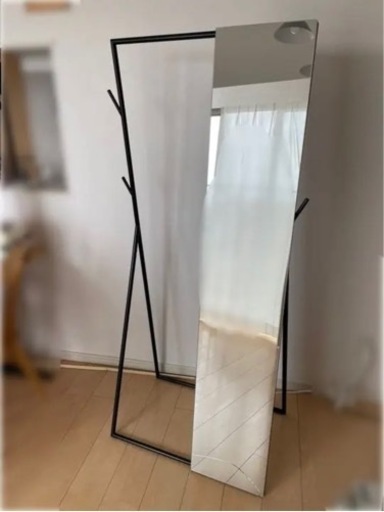 ハンガーラック　スタンドミラー　姿見　ミラー　全身鏡