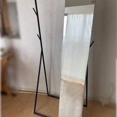 ハンガーラック　スタンドミラー　姿見　ミラー　全身鏡