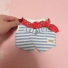 うさぎハーネスMサイズ  青ボーダーの画像