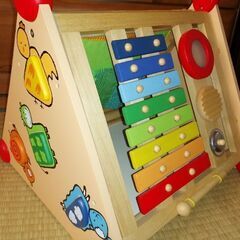 【お値下げ】【知育玩具 1歳～】木製 指先ラーニング（パズル、楽器、ボタン、お絵描き）の画像