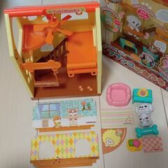 【美品】トイプードルとブランコのおうち　ゆびわんこの画像