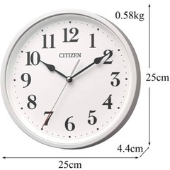 静かなシチズン 掛け時計 電波 アナロ
