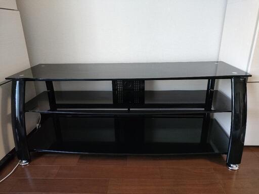 テレビ台　ガラス　黒　幅140cm