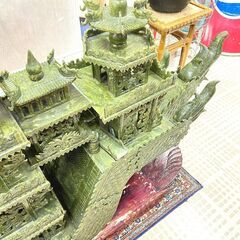 『価格応相談』美術工芸品 龍船 彫刻 置物 贈答品 中国美術　翡翠/玉/石の画像