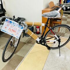 🚴1年保証!!未使用!! 21Technology(21テクノロジー) ロードバイク シマノ製14変速ギア ブラック×レッド🚴  