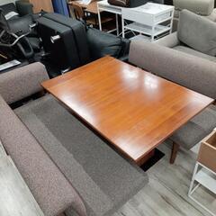 ★【シギヤマ家具】ダイニングテーブルセット　テーブルには収納付き...