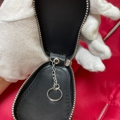 型押しクロコ風車キーケース 黒一つ在庫の画像