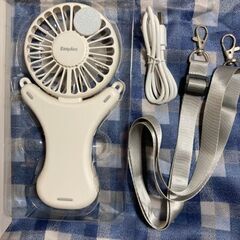 300円　ハンディーファン(手持ち扇風機)　充電式　首可倒の画像