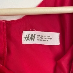 【H&M】7〜8歳　チュールワンピース　レッドの画像