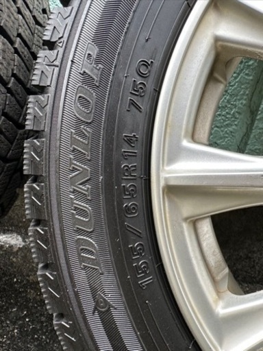※売り切れました※『最終値下げ!! 9.8部山!!  155/65/R14 スタッドレスタイヤ＆アルミホイールセット