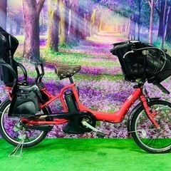 ❷ 4642子供乗せ電動自転車ブリヂストン3人乗り新品20インチ...