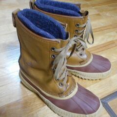 SOREL カナダ製　旧ソレル　US6　23.5cm　レディース　稀少　インナー洗濯済　カエデマーク　スノーブーツ　USEDの画像