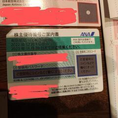 JAL株主優待券２枚とANA株主優待券１枚と　各種割り引き券セットの画像
