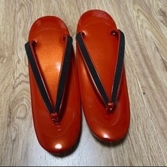 草履　エナメル　赤　新品未使用品