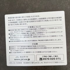 JAL株主優待券の画像