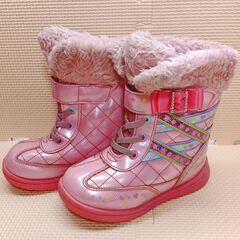 瞬足レモンパイ　子供用防寒ブーツ　17cm　ピンク