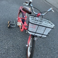 16インチ　子ども用自転車　補助輪付