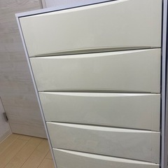 5段収納ケース　ホワイト