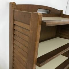 🔷🔶🔷〇ut4/58　時代　オールドカリモク 4段 シューズラック　64.5㎝×50㎝×24.5㎝　収納　下駄箱　スリッパラック　Ｓ　🔷🔶🔷の画像