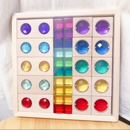 新品 ジュエルブロック モンテッソーリ 知育玩具 アクリル積み木 ジュエル積み木