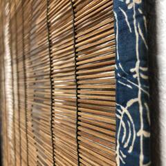 🔷🔶🔷〇UT3/50 時代　透かし竹簾　長さ173cmｘ幅44cm/簾 すだれ 美術品 お座敷すだれ 竹簾子 簀垂 寺院仏具　古民具　仏具　※金具無　🔷🔶🔷の画像