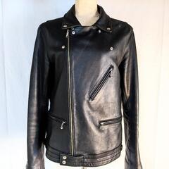 美品　ライダースジャケット 羊革 ジーンズファクトリー　シープスキン　ダブル