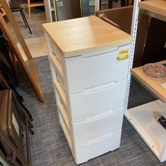 引き出しがスムーズで強い【ウッドトップチェスト】管理番号81612