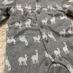 ☆美品☆サイズ70～80 アルパカロンパース ベビー服の画像