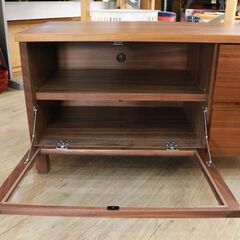 R001)【美品】無印良品 MUJI AVラック 天然木 ウォールナット材 オーク