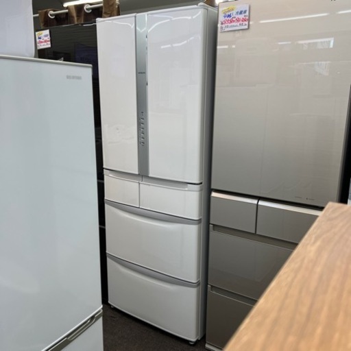 【配送・設置無料】★2019年製★ 日立/HITACHI【 冷蔵庫 6ドア 475L フレンチドア 観音開き 】R-F48M3（W）自動製氷 大型冷蔵庫