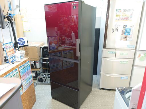 SHARP　SJ-GW35G-R　3ドア冷蔵庫  保証有り【愛千143】