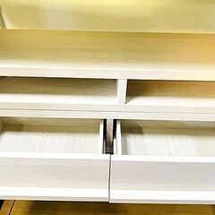 リサイクルストアスターズ城西店　テレビ台 収縮ボード 引き出し付き ナチュラルカラーの画像