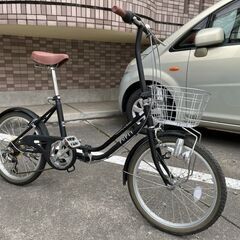 【メンテ済み￥6800】　20インチ　折りたたみ自転車　ブラック...