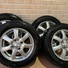 155-65r13 スタッドレス　4本セット　アルミ付き　軽　ダンロップ