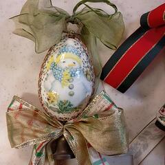 クリスマス　エッグアート　ハンドメイドの画像