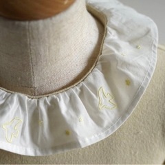 10mois ディモワ　Birds刺繍 フリル襟 ロンパース　イエロー　80センチ　ベビー服の画像