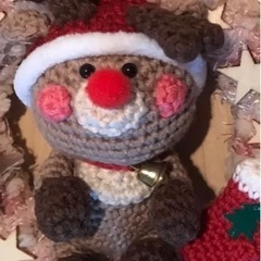 【新品未使用】クリスマスリース★ トナカイぬいぐるみの画像
