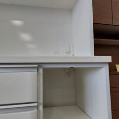 【愛品倶楽部柏店】　ニトリ　クリスナ１２０ＫＢ　２枚スライド扉キッチンボード　白の画像