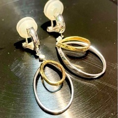 イヤリング　ゴールド&シルバー色の画像