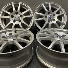 Weds G.Mach ウェッズ ジーマーチ 社外ホイール 15インチ 4本 6J5HPCD114.3+43 セレナ等　(VHV638)クレジットカード QRコード決済可能