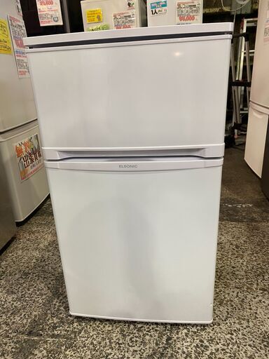 【愛品館市原店】ELSONIC 2021年製 83L 2ドア冷蔵庫 EJ-R832W【愛市IR014993-104】