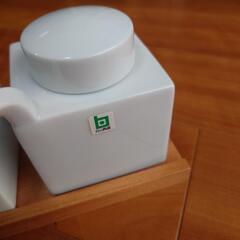 白山陶器　醤油差し　塩コショウ入れ　専用トレイ付きの画像