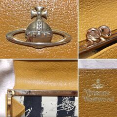 ヴィヴィアンウエストウッド 長財布 がま口 かぶせ オーヴ キャラメルブラウンの画像
