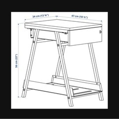 IKEA TROTTEN トロッテン サイドテーブル ブラックの画像